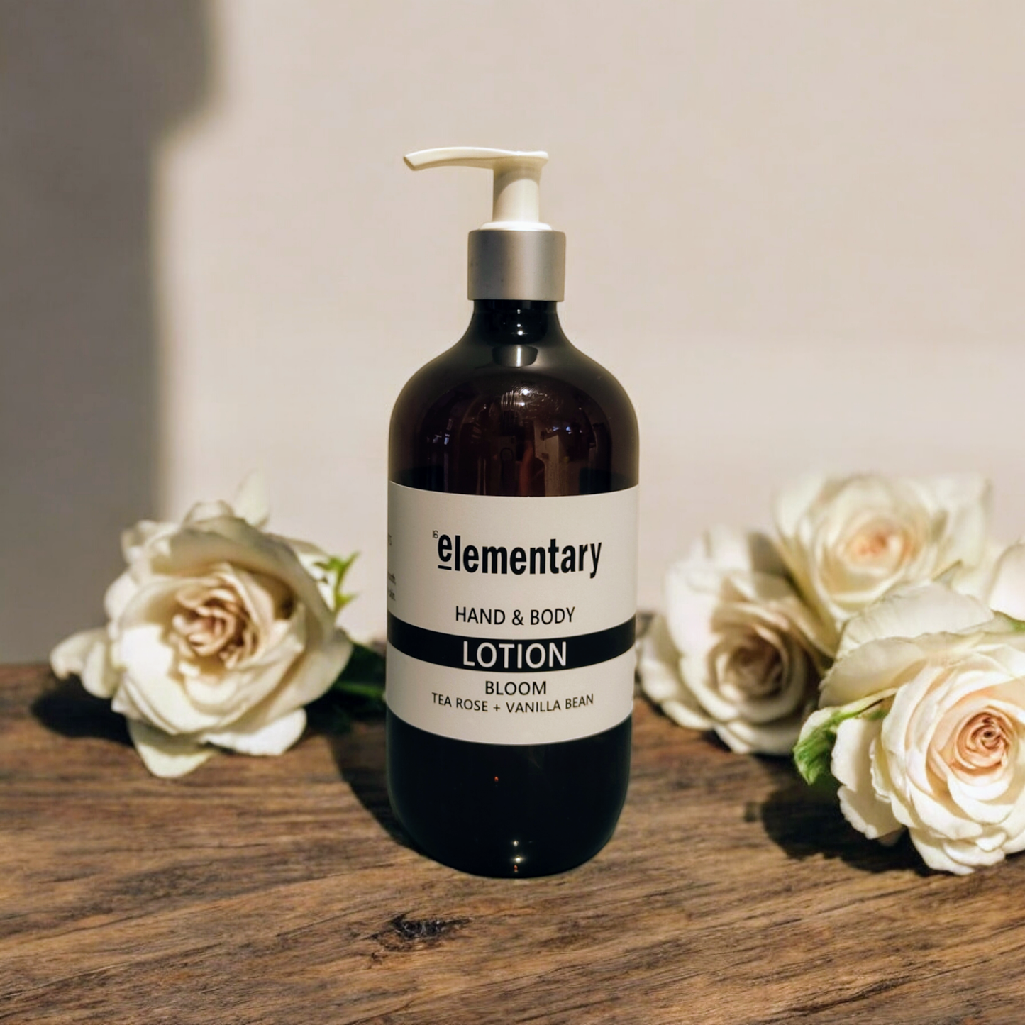 Bloom Hand & Body Lotion with Rose Hydrosol & Aloe Vera.
Handmade in Melbourne by Elementary Skin Care, with all natural ingredients. No nasty chemicals, synthetic fragrances or artificial peservatives.