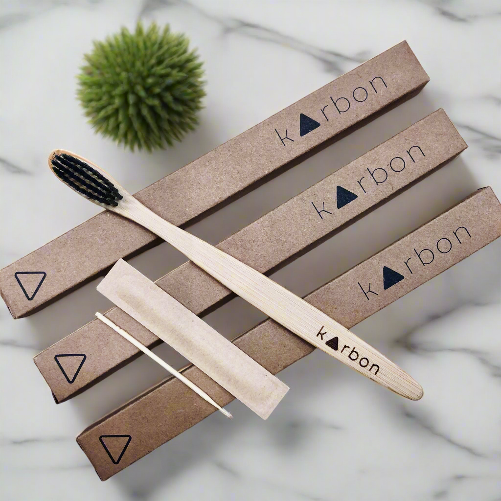 Karbon Activated Charcoal Bamboo Toothbrush by Elementary Skin Care, Melbourne, Australia