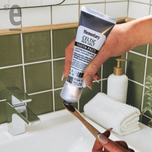 Elementary Celtic Sea Salt Toothpaste with an eco-friendly Bamboo toothbrush
