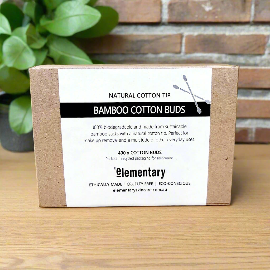 Eco-Friendly and Zero Waste, these cotton tips are made from sustainable bamboo and natural cotton fibre.
Elementary Skin Care, Melbourne