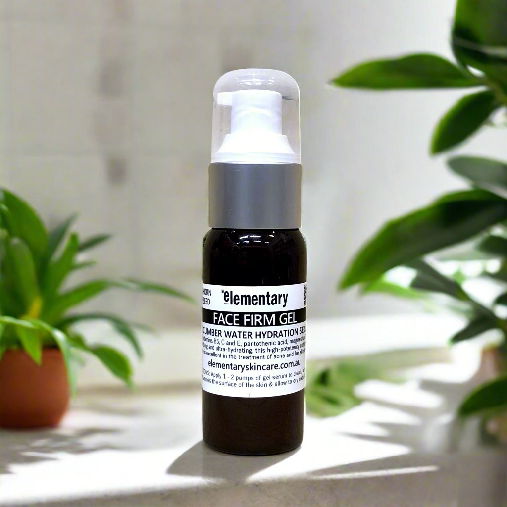 FACE | Natural Cucumber Water Face Firming Gel Serum by Elementary Skin Care, Melbourne, Australia