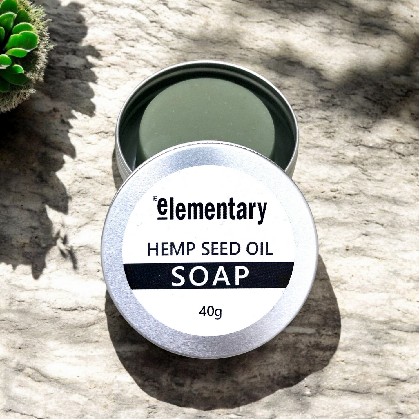BODY | Hemp Seed Oil Soap 40g by Elementary Skin Care, Made in Melbourne, Natural ingredients