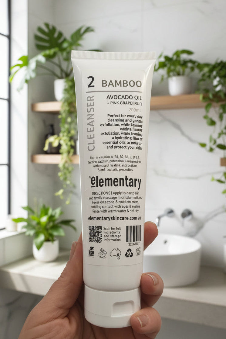 Facial Cleanser with Bamboo powder for light exfoliation