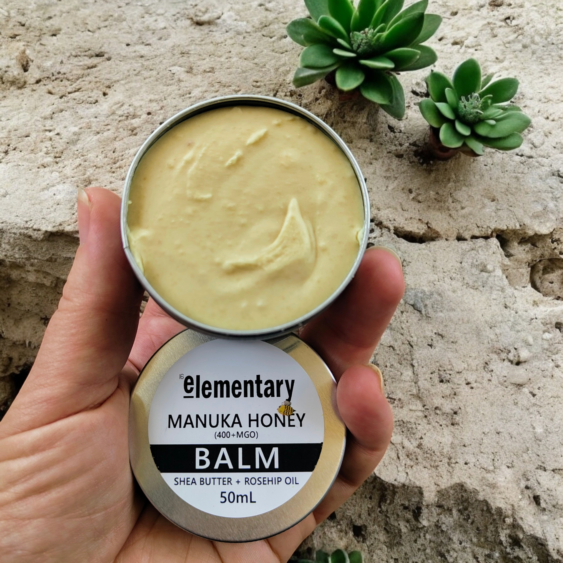 Manuka Honey Balm (400+GMO) - Elementary Skin Care, Australia, Healing Balms & Moisturisers for restoring damaged skin, Dermatitis and Eczema