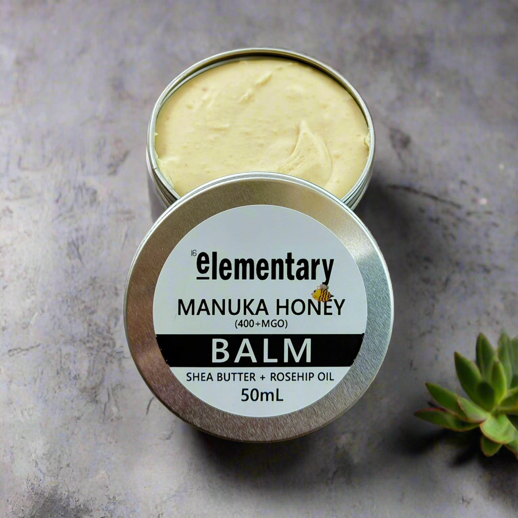 Manuka Honey Balm (400+GMO) - Elementary Skin Care, Australia, Healing Balms & Moisturisers for restoring damaged skin, Dermatitis and Eczema