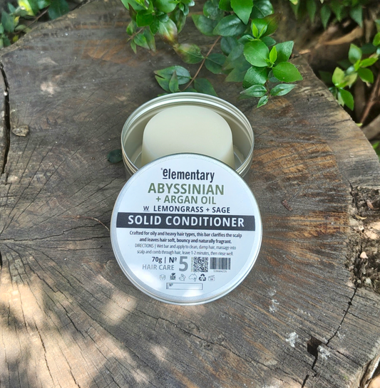 HAIR | Detangling Solid Conditioner Bar 70g with Argan & Abyssinian Oils + Chamomile Extract