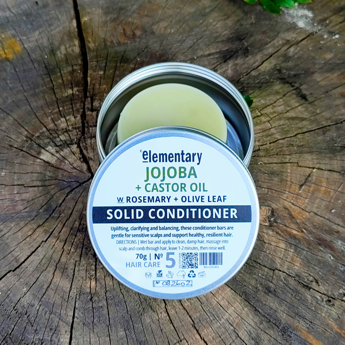 HAIR | Detangling Solid Conditioner Bar w Rosemary + Olive Leaf